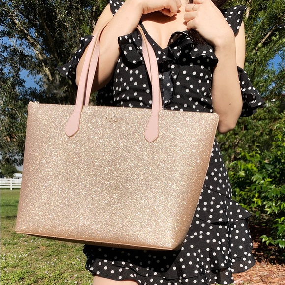 ‼️SALE‼️-NWT Kate Spade Large Tote Glitter - Picture 2 of 7